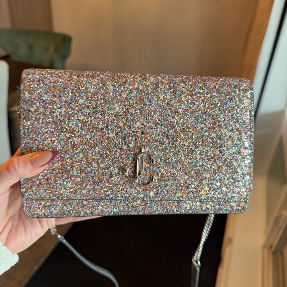 Jimmy Choo Luminous Glitter Palace Clutch